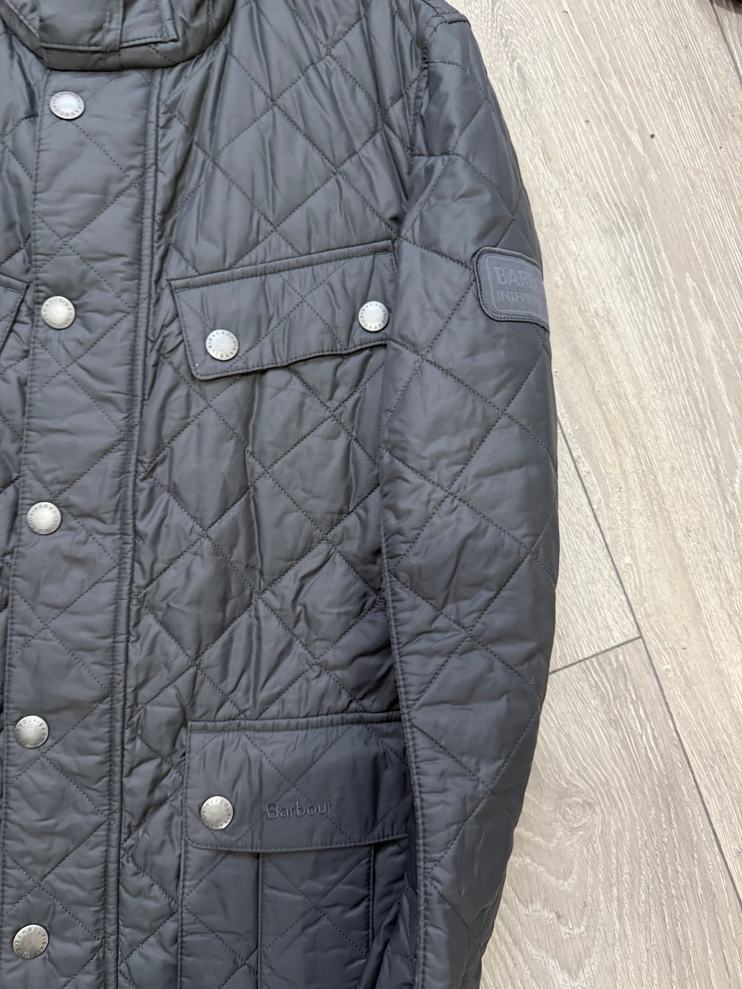 Black/Grey Barbour Jacket, Size S