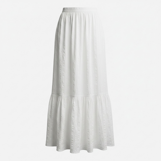 Pre-owned, NEW, White Tory Burch Maxi Skirt, Size 8
