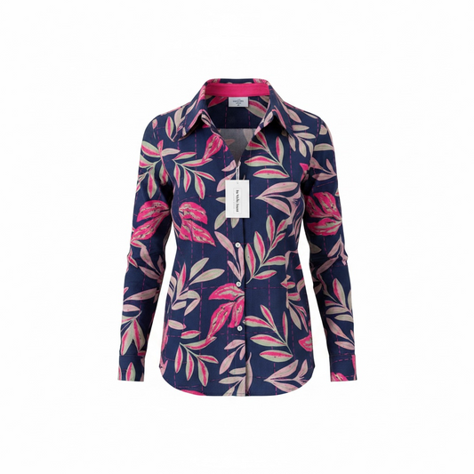Pre-loved Pink/Navy Mercy Delta Blouse, XL