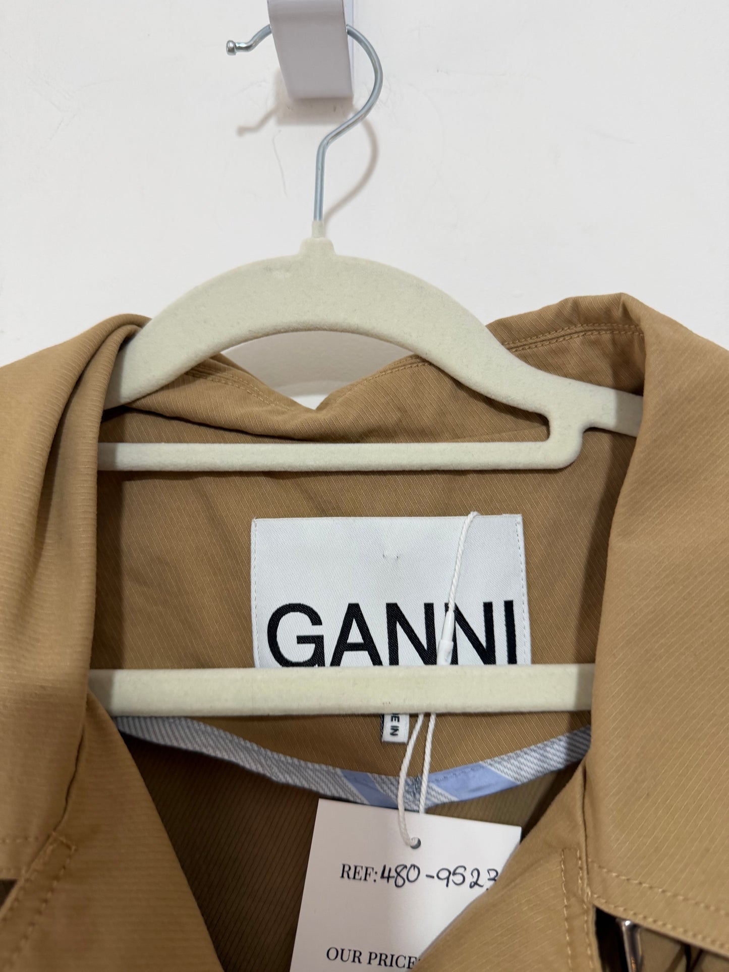 Preloved GANNI Mac Trench Size 14 Beige