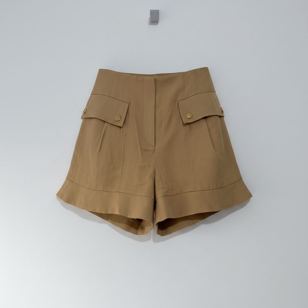 Beige Sandro Shorts, 8
