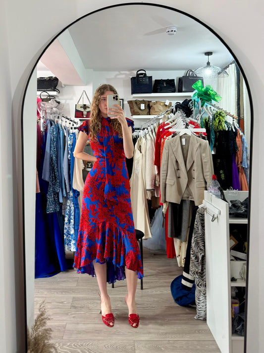 Red & Blue Alice + Olivia Dress, Size 12