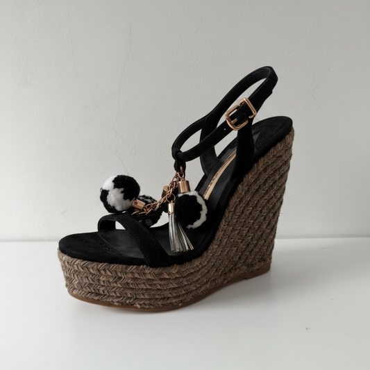 Preloved, Black Sophia Webster Wedges, Size 36.5 - UK 3.5