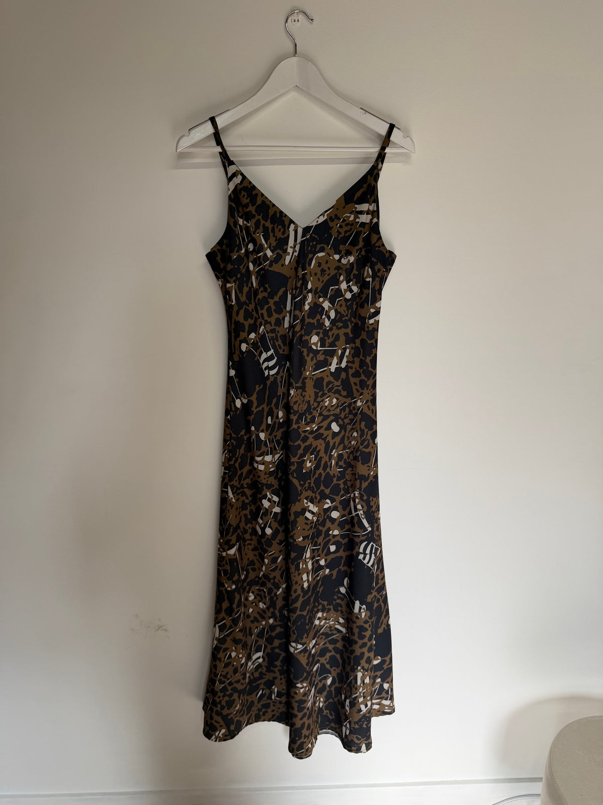 Preloved Vanessa Collezione Dress, Size Small Black and Green