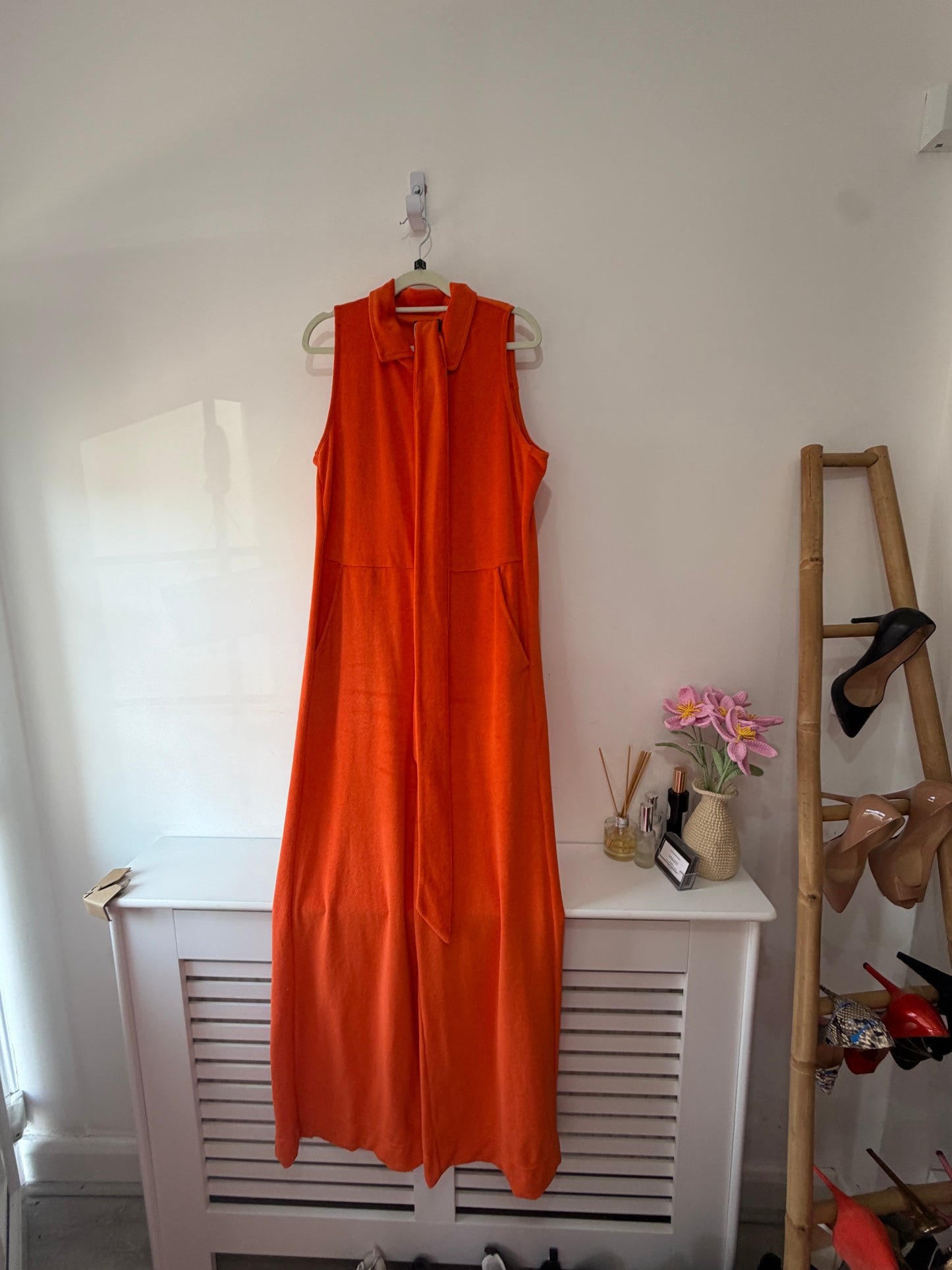 Preloved Orange ME + EM Jumpsuit, Size 14