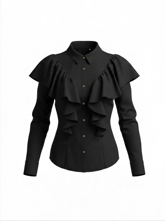Preloved Karen Millen Blouse Size 12 Black
