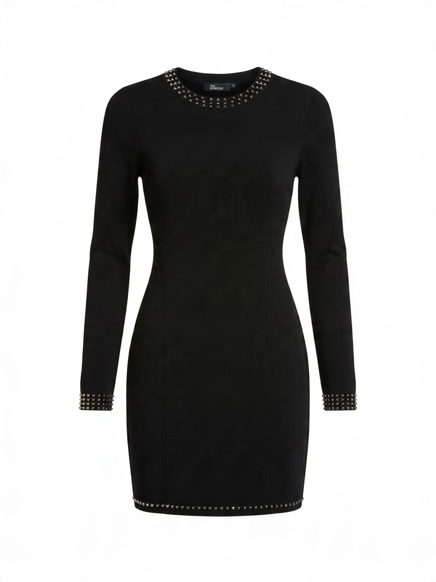 BNWT The Kooples Studded Jumper Dress Size XS Black
