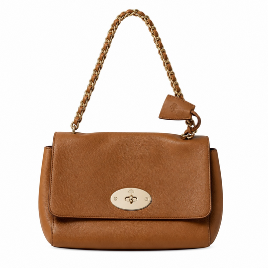 Preloved, Beige with Gold Hardware Mulberry Medium Lily Handbag