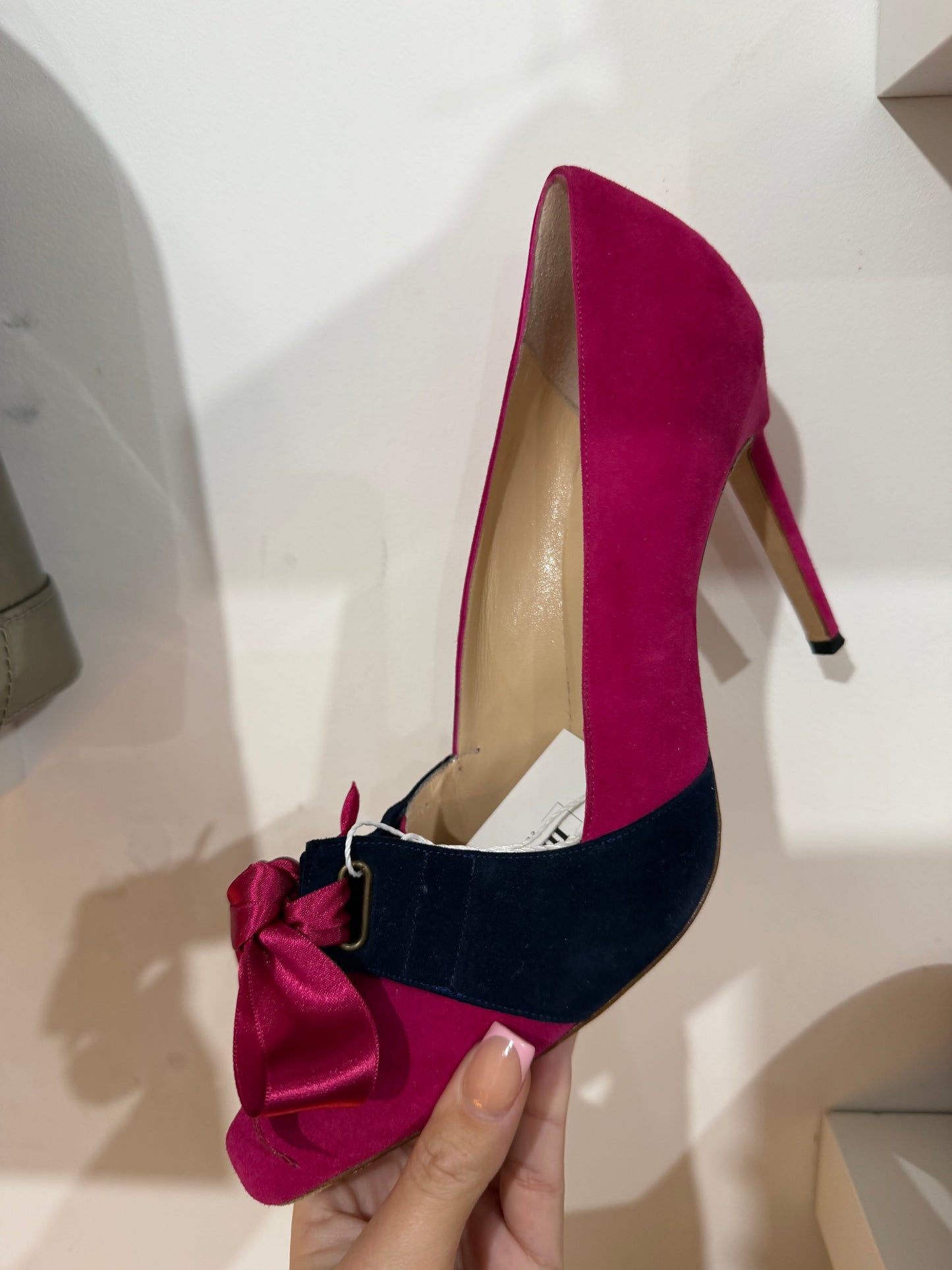 Pink & Black Manolo Blahnik Heels, 38.5 - 5.5