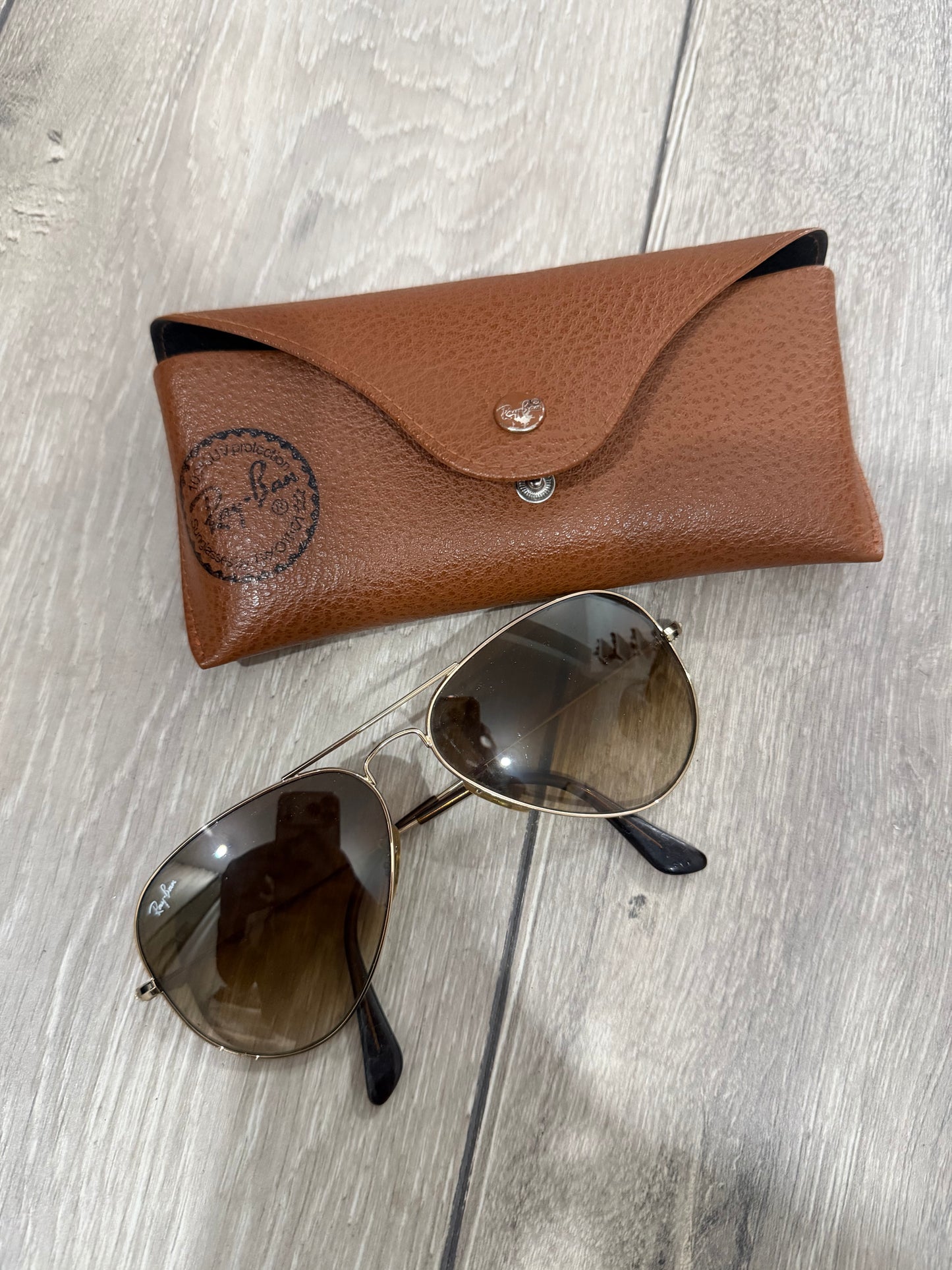 Brown Gradient Raybans Sunglasses