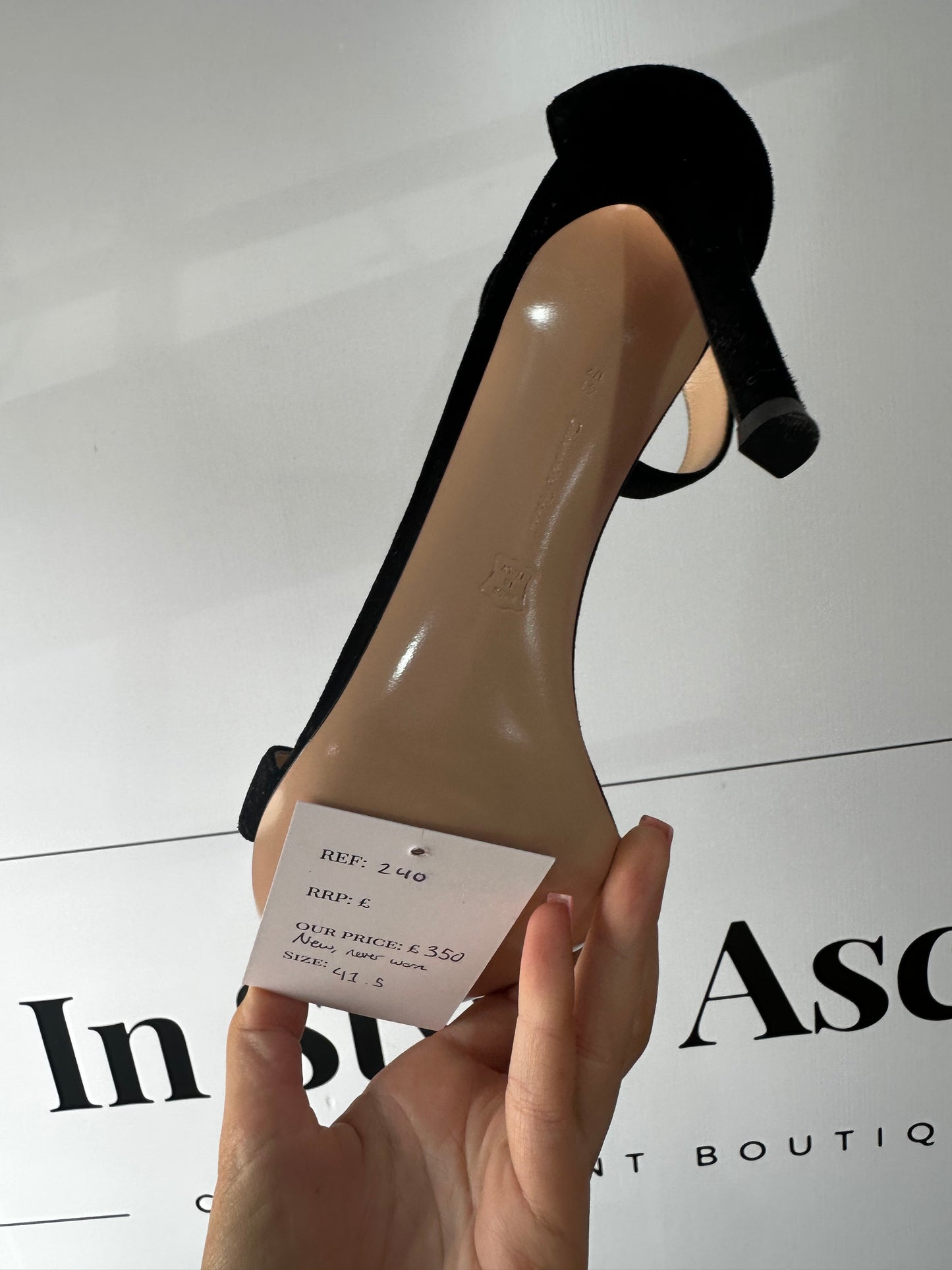 Black Giannvito Rossi Portafino Heels, 41.5