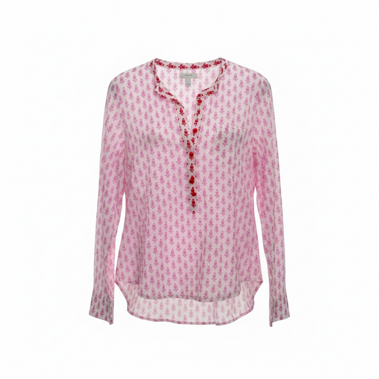 Pre-owned, Pink J Crew Blouse, Size UK 14