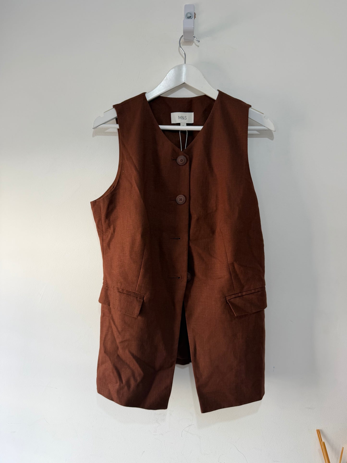 Preloved Brown M&S Waistcoat, 12