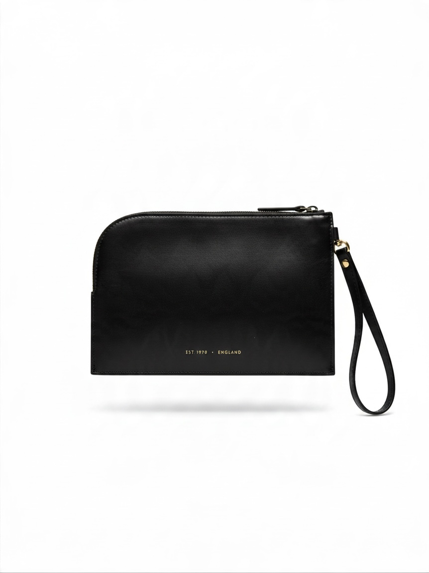 BNWT Jigsaw Ponyhair Clutch Pouch Black