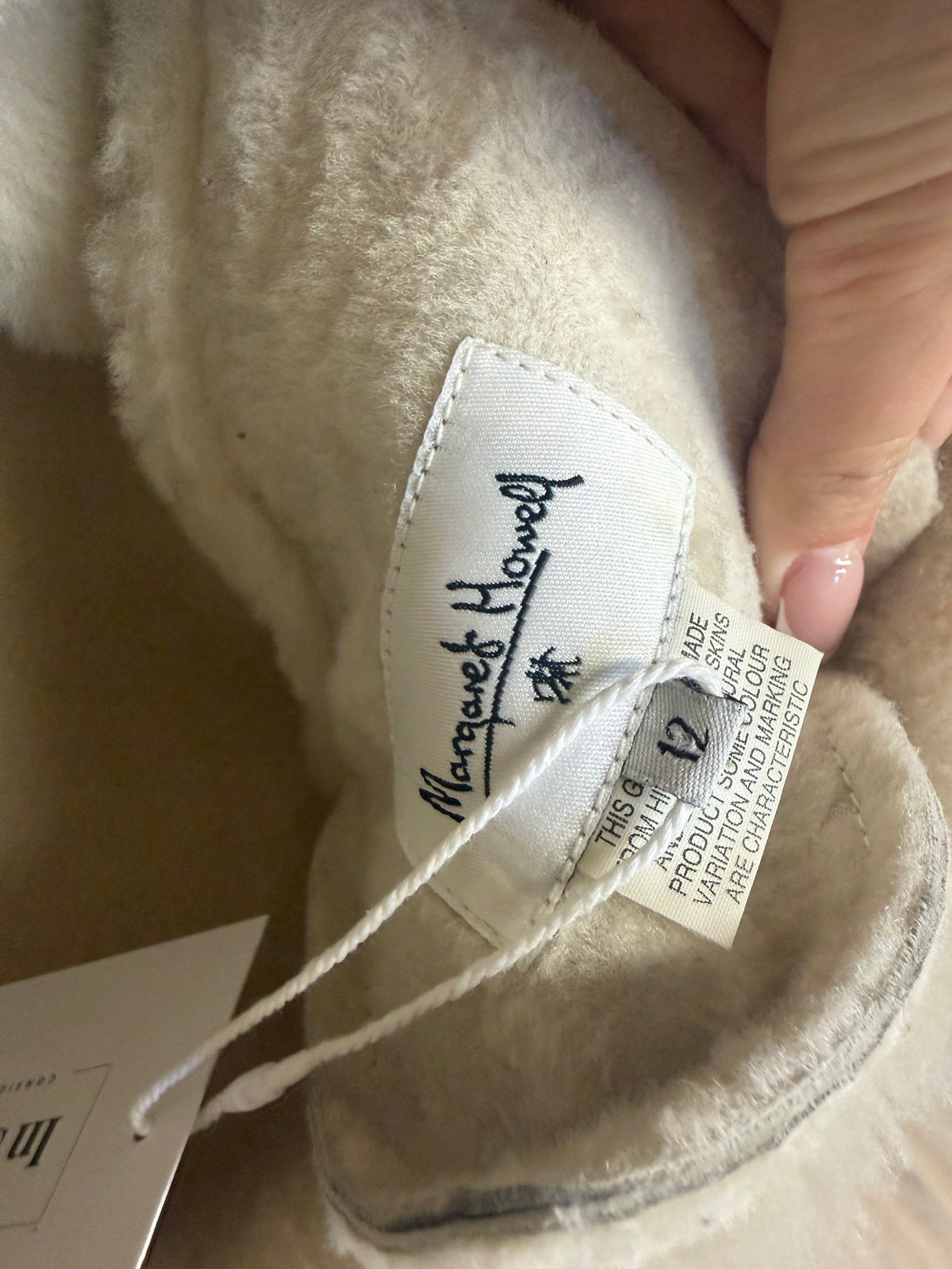 Preloved Margaret Howell Pea Coat UK 12 Beige Suede