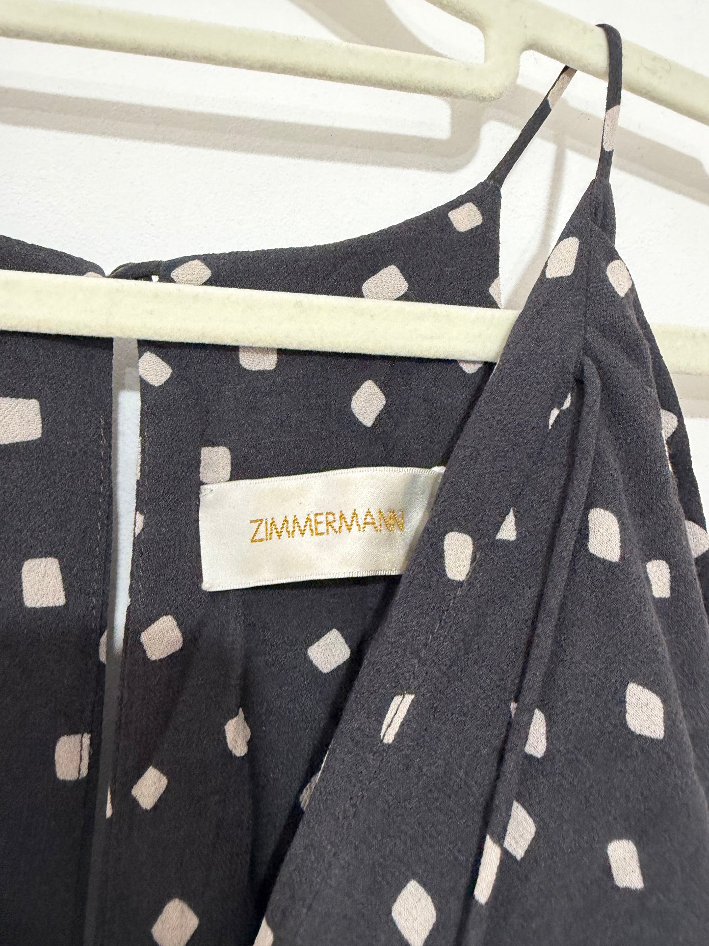 Preloved Zimmermann Jumpsuit Size XS (Zimmermann 0) Grey Polka Dot