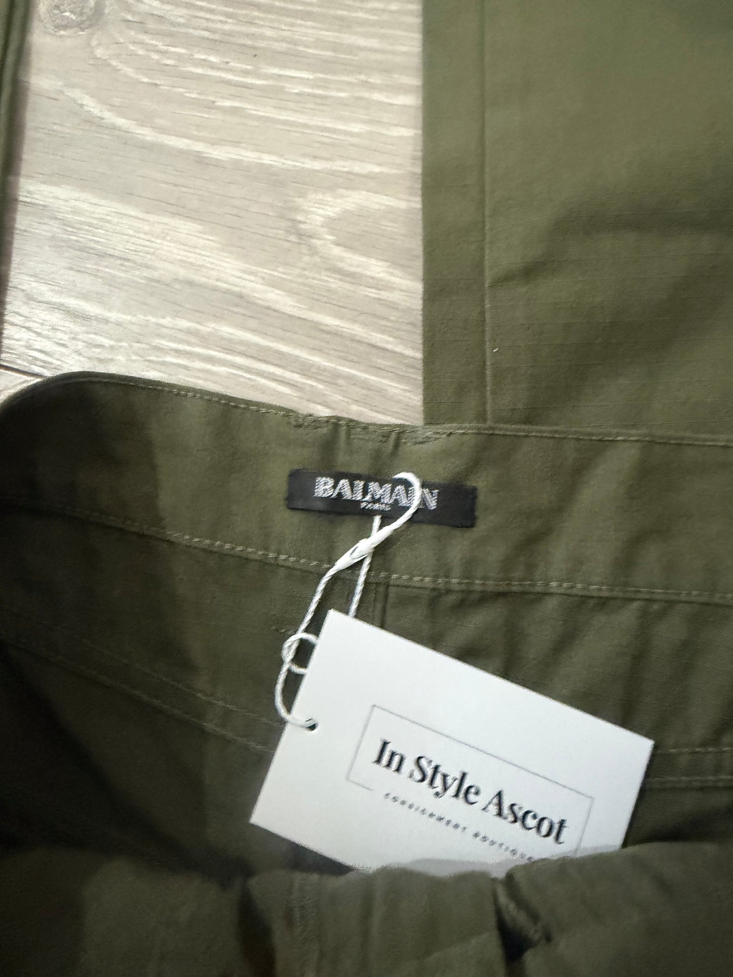 Khaki Balmain Cargos, Size S