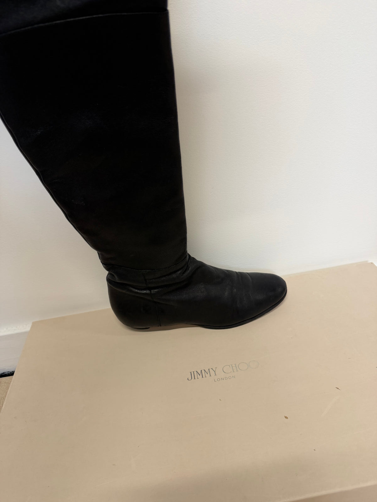 Preloved Jimmy Choo Boots Size 4.5 Black