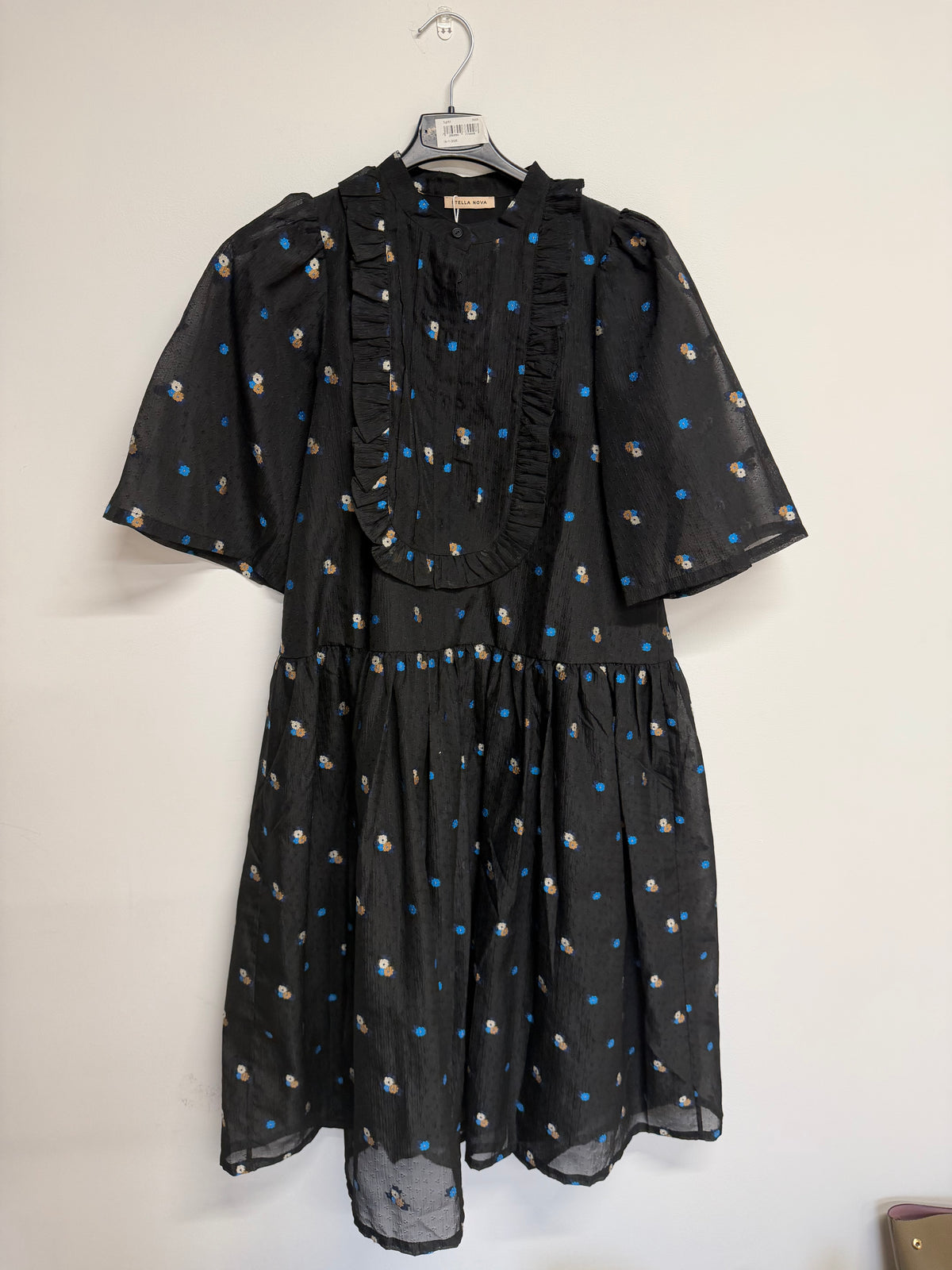 Preloved Stella Nova Dress 36 Black Floral