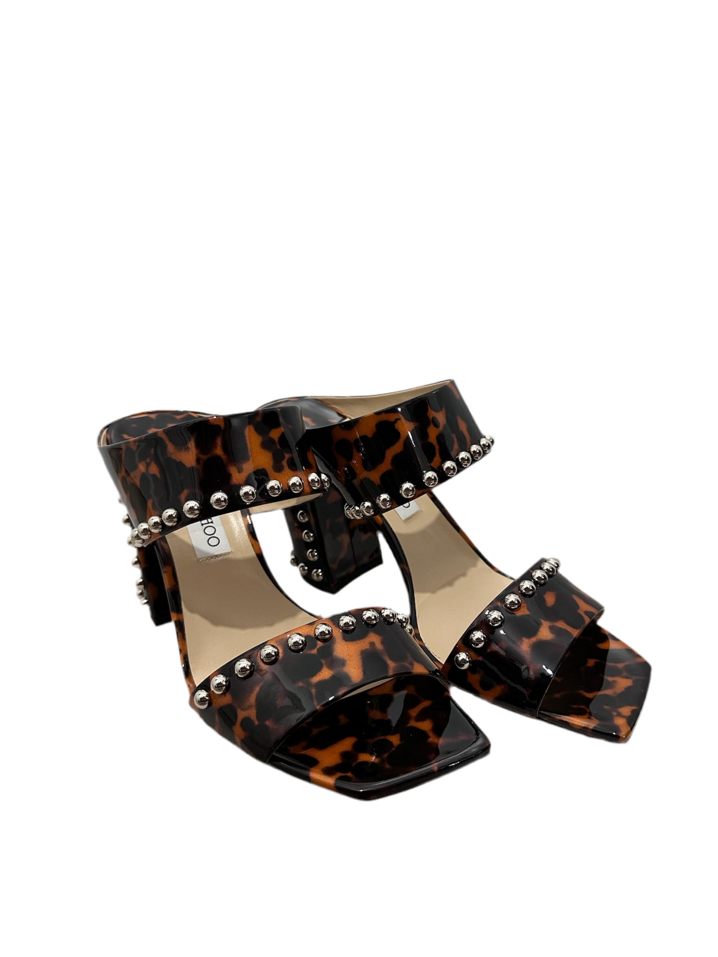 Tortoise Shell Jimmy Choo Sandal Mule Heels, 42 - 9