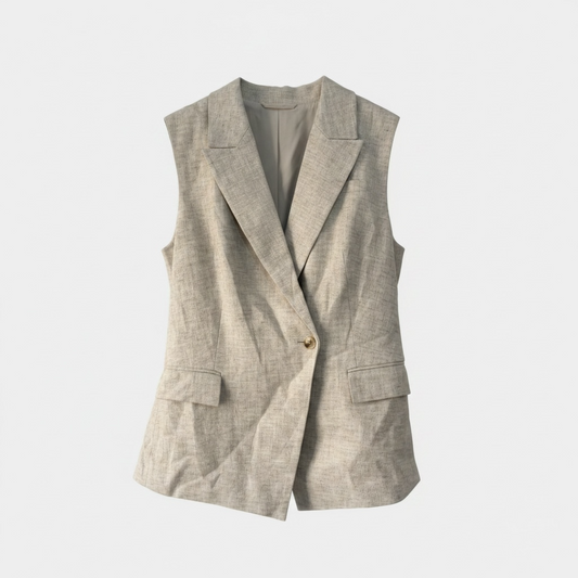 Preloved Beige M&S Waistcoat, 12