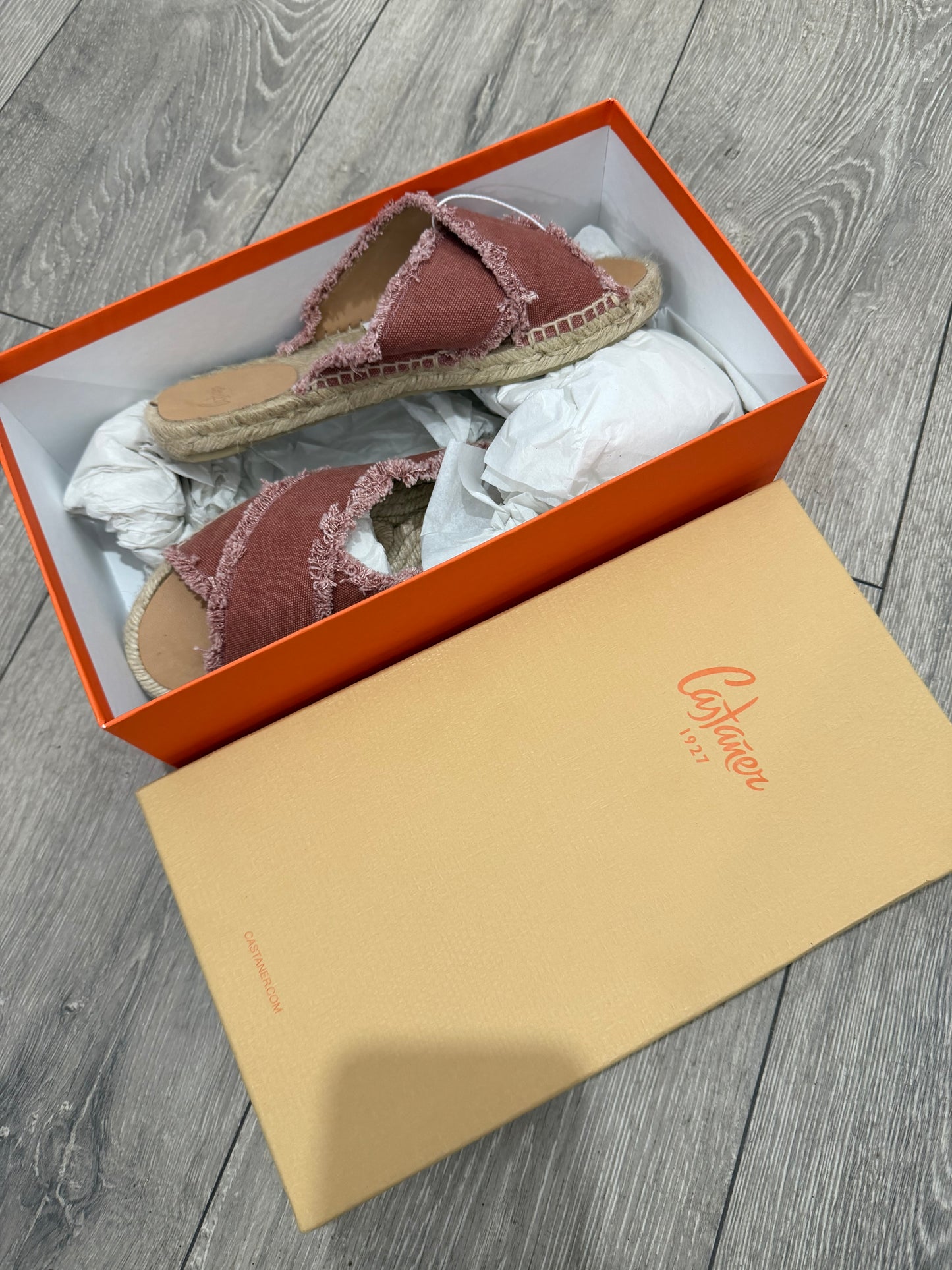 Pink Castaner Sliders, Brand New, Pre-owned, Size 4