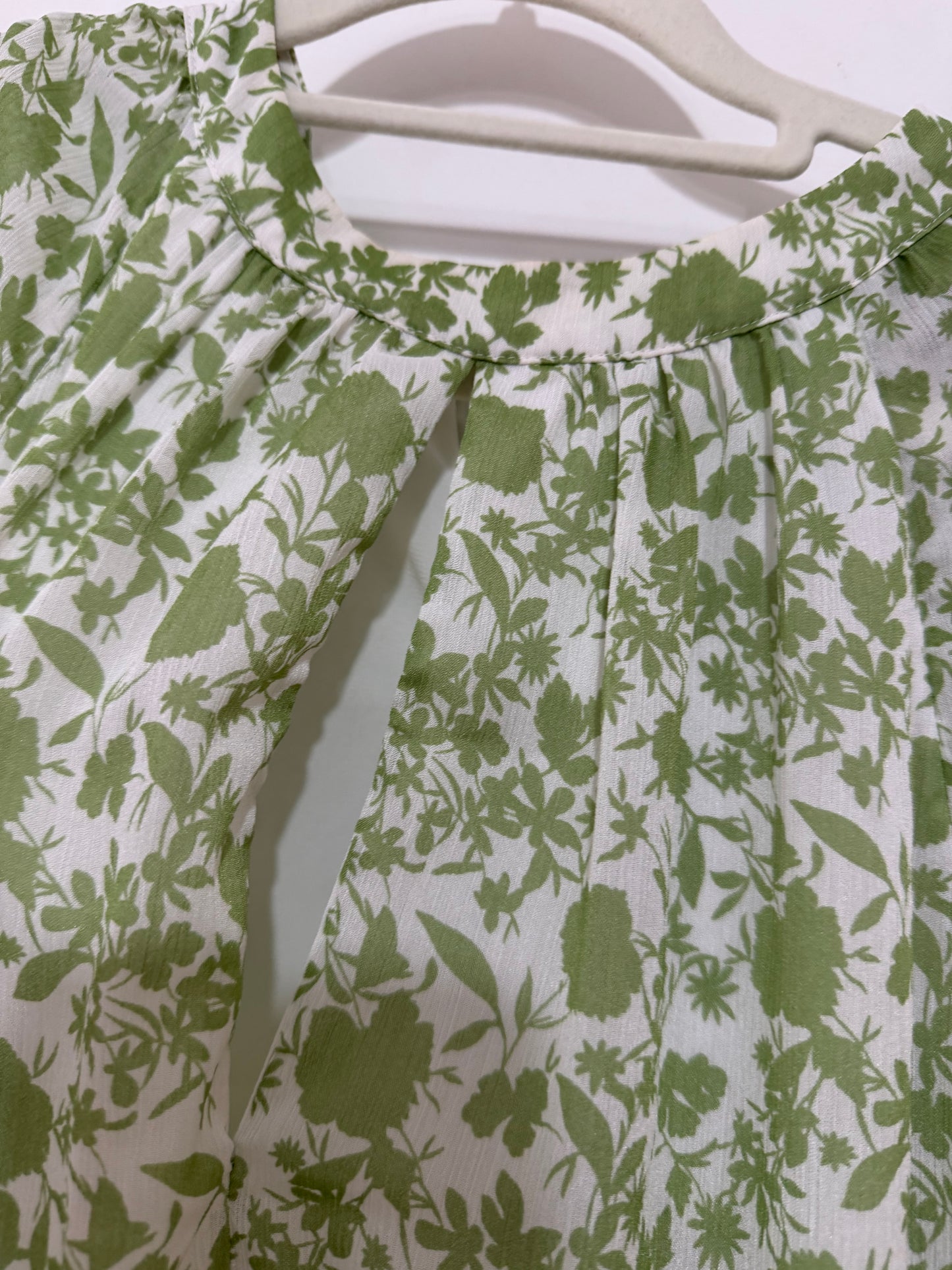 Preloved ME + EM Dress Size 12 (12/14) Green and White