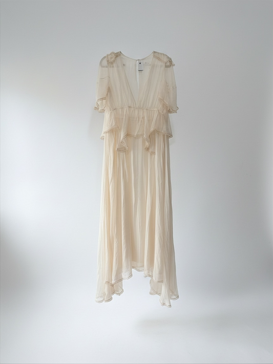 Preloved Chloé Dress Size 8-10 Cream