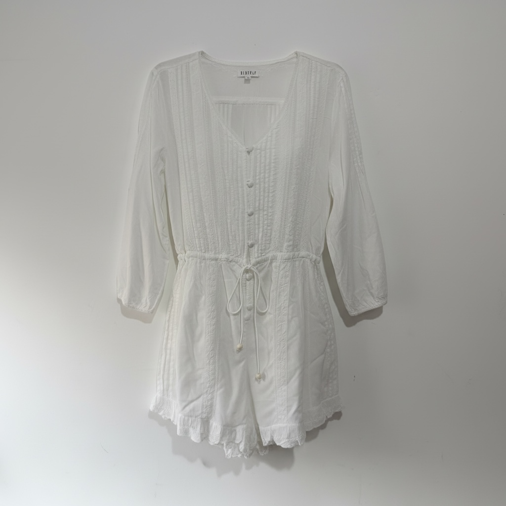 Pre-owned, White Claudie Pierlot Cotton Dress, Size 10