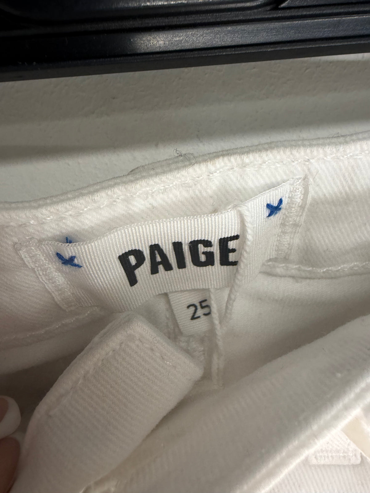 Preloved Paige Jeans Waist 25 Petite White