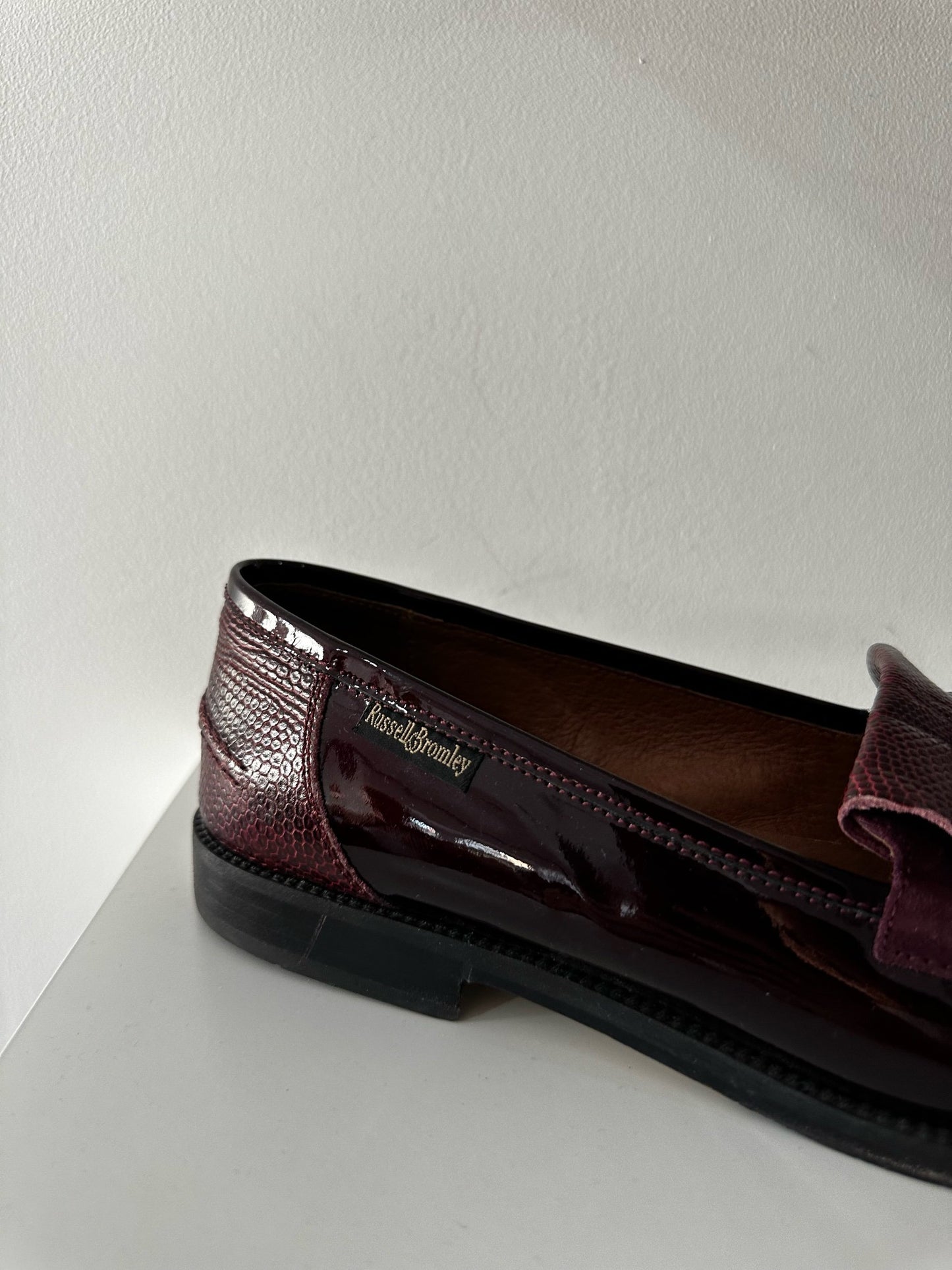 Russell & Bromley Burgundy Loafers - 8.5