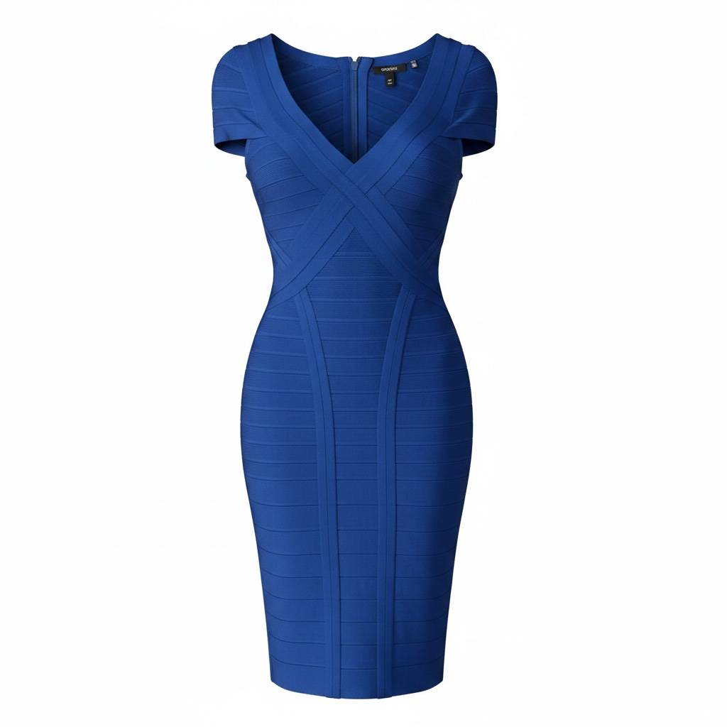 Preloved, Blue Herve Leger Dress, Size M