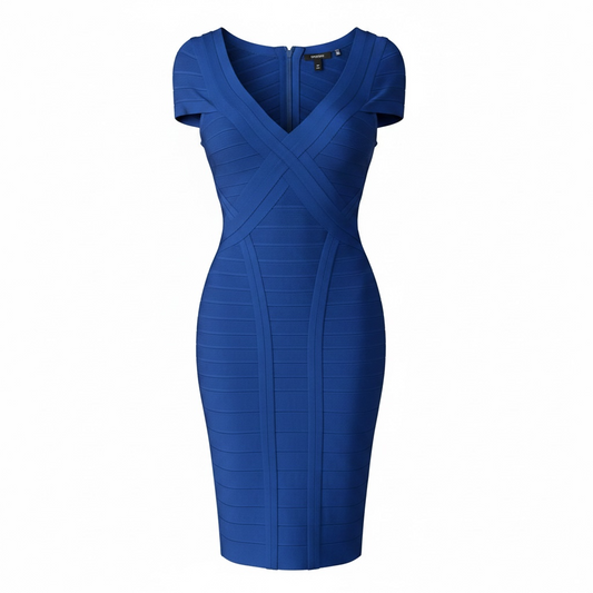 Preloved, Blue Herve Leger Dress, Size M