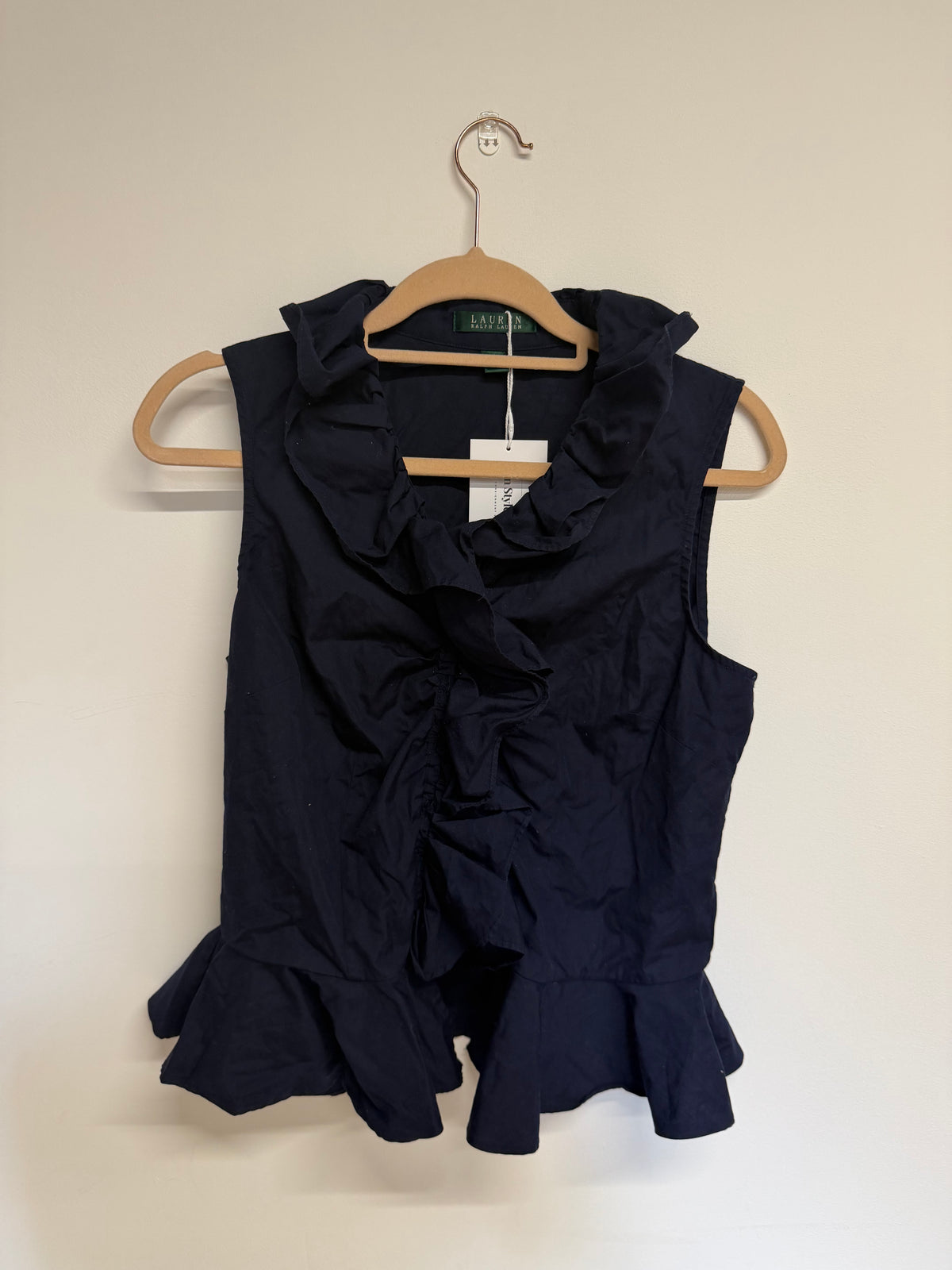 Preloved Lauren Ralph Lauren Top Size 12 Navy
