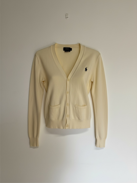 Preloved Polo Ralph Lauren Cardigan Size S Cream