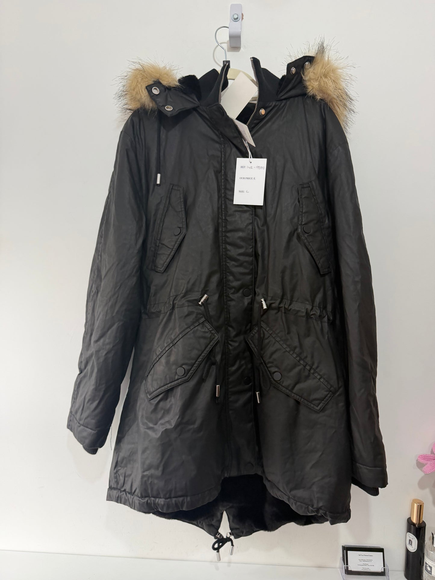 Preloved Whistles Coat Size L Black BNWT