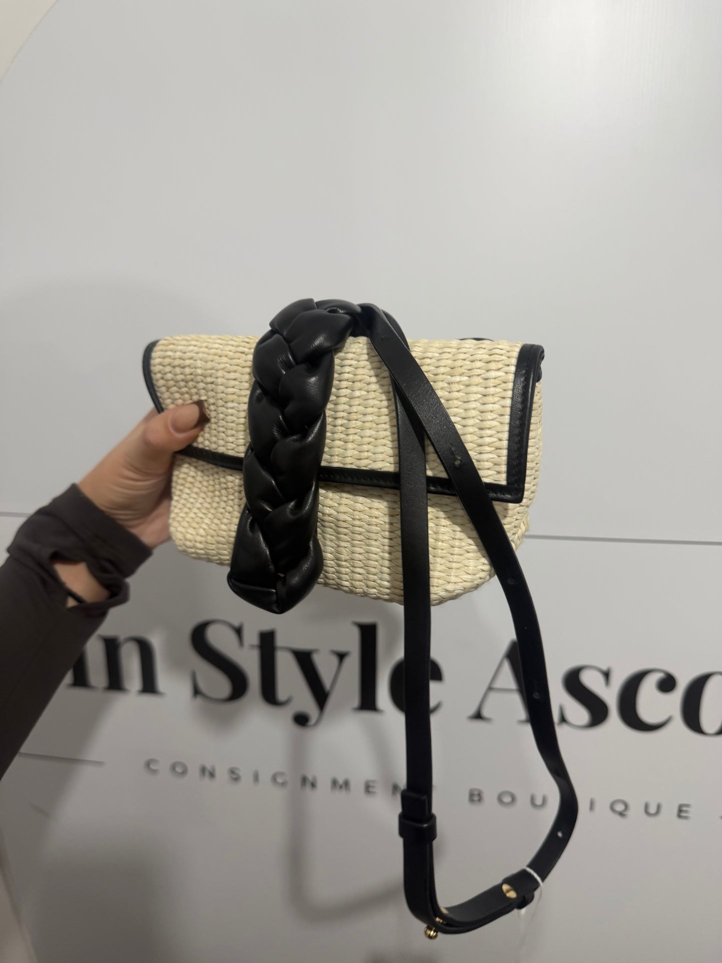 Raffia Demellier Crossbody Bag, Mini