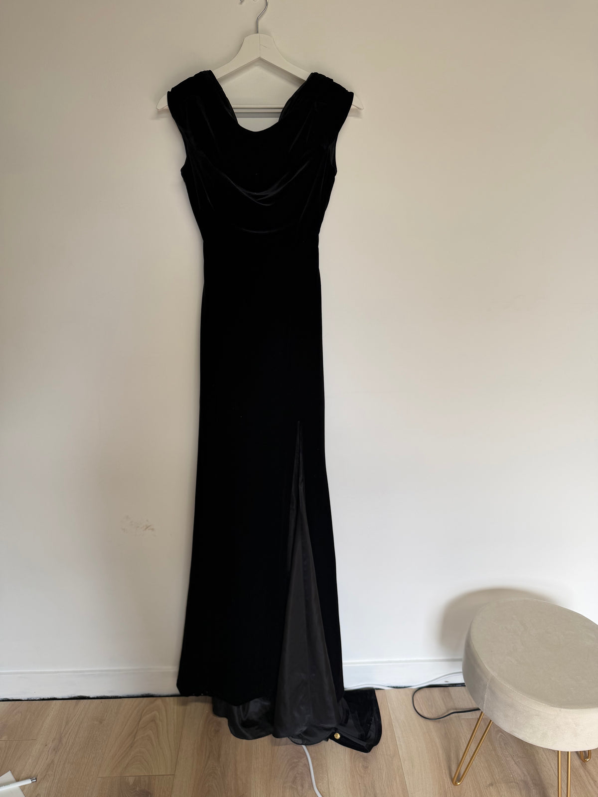 Preloved Jovani Dress Size 8 Black Velour