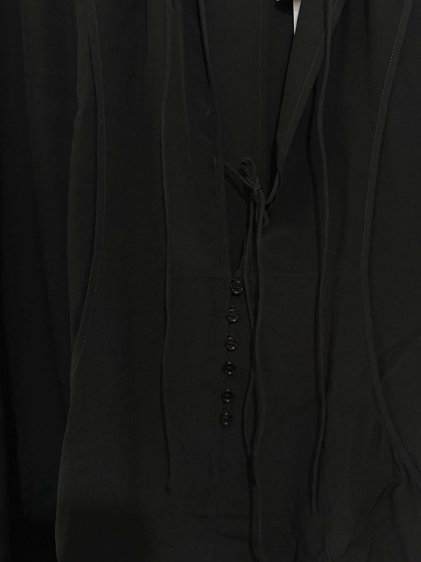 Pre-owned black 100% silk Iro Dress, Size xs very oversized