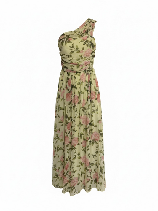 Preloved Jardin Vue Dress Size Medium Green Floral
