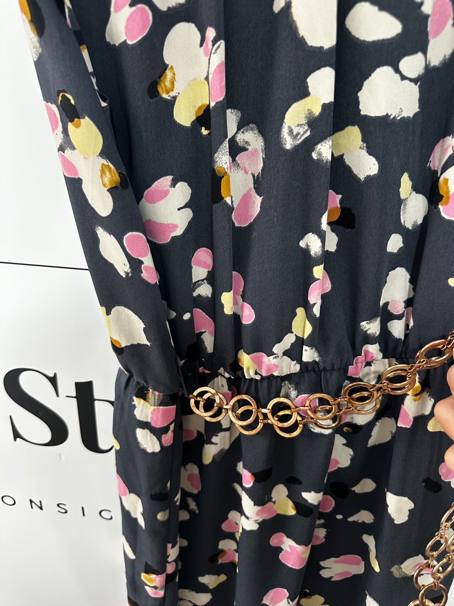 Pink grey yellow Damsel Dress, 10