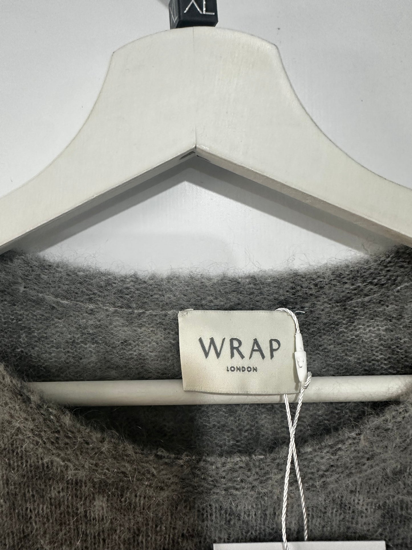 Grey + Beige WRAP Mohair + Wool Jumper, 18