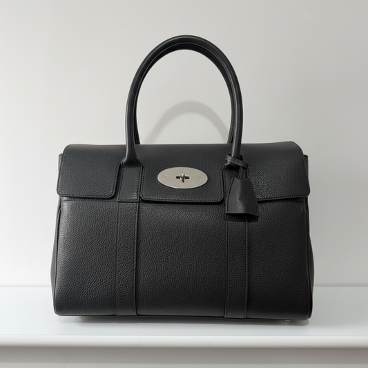 Pre-owned, Brand New Grey Mulberry Bayswater Bag, Grained Leather