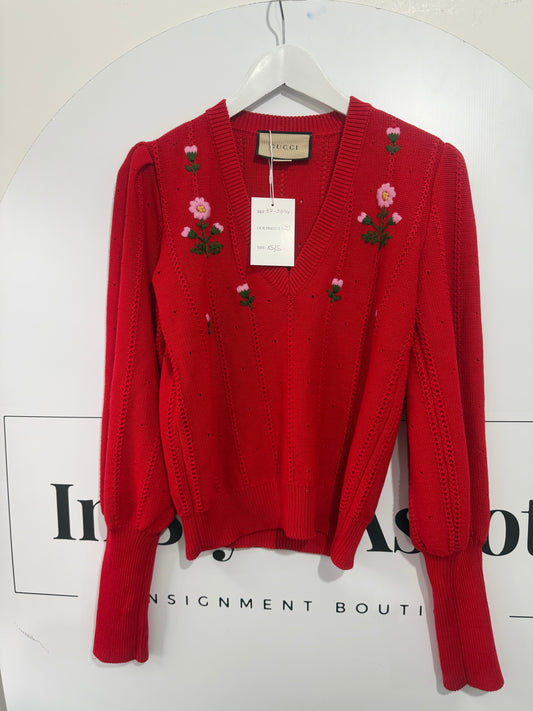 Red Gucci Jumper, Size XS (Fits S)