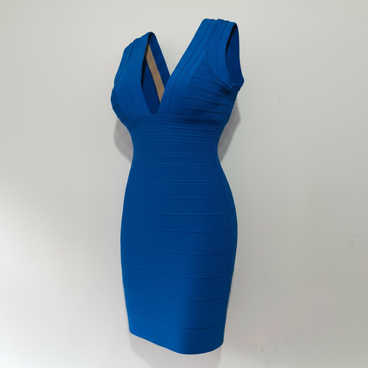 Preloved Royal Blue Herve Leger Dress, Small