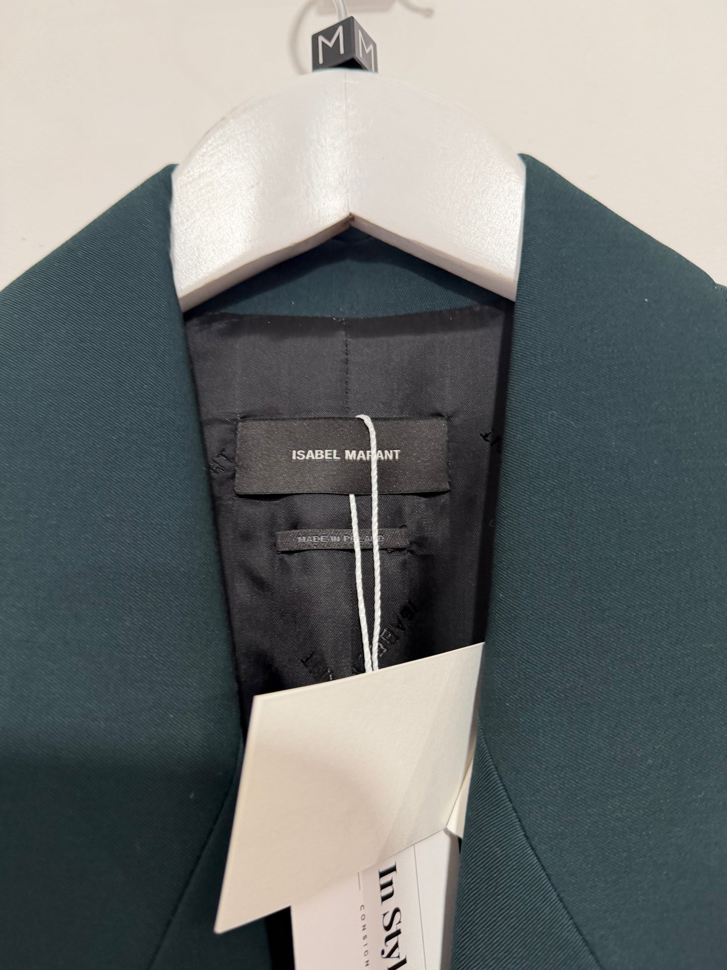 Pre-owned, Dark Green Isabel Marant Blazer Jacket, Brand New Size 10 (Oversized)