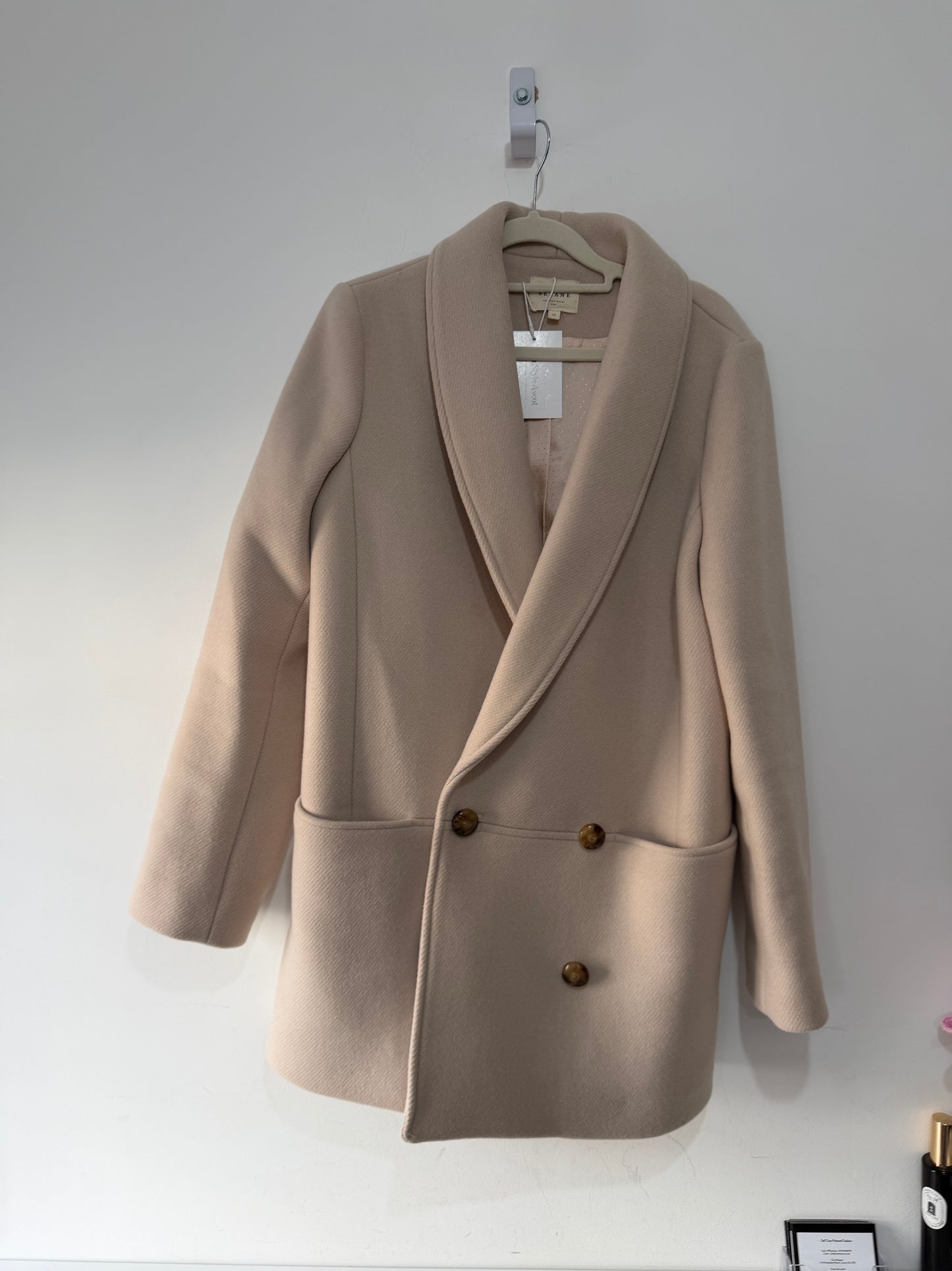 Preloved Sezane Coat Size 10 Pale Pink