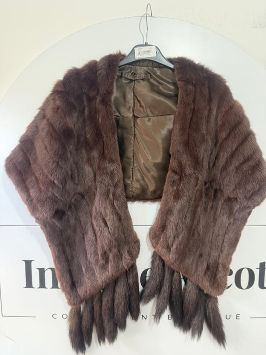 Brown Fur Shawl