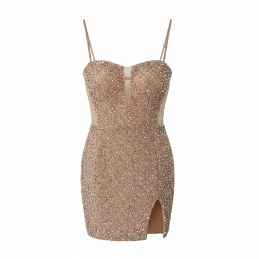 Pre-loved, Nude Pink Jovani Dress, New with Tags, Size XXS/XS