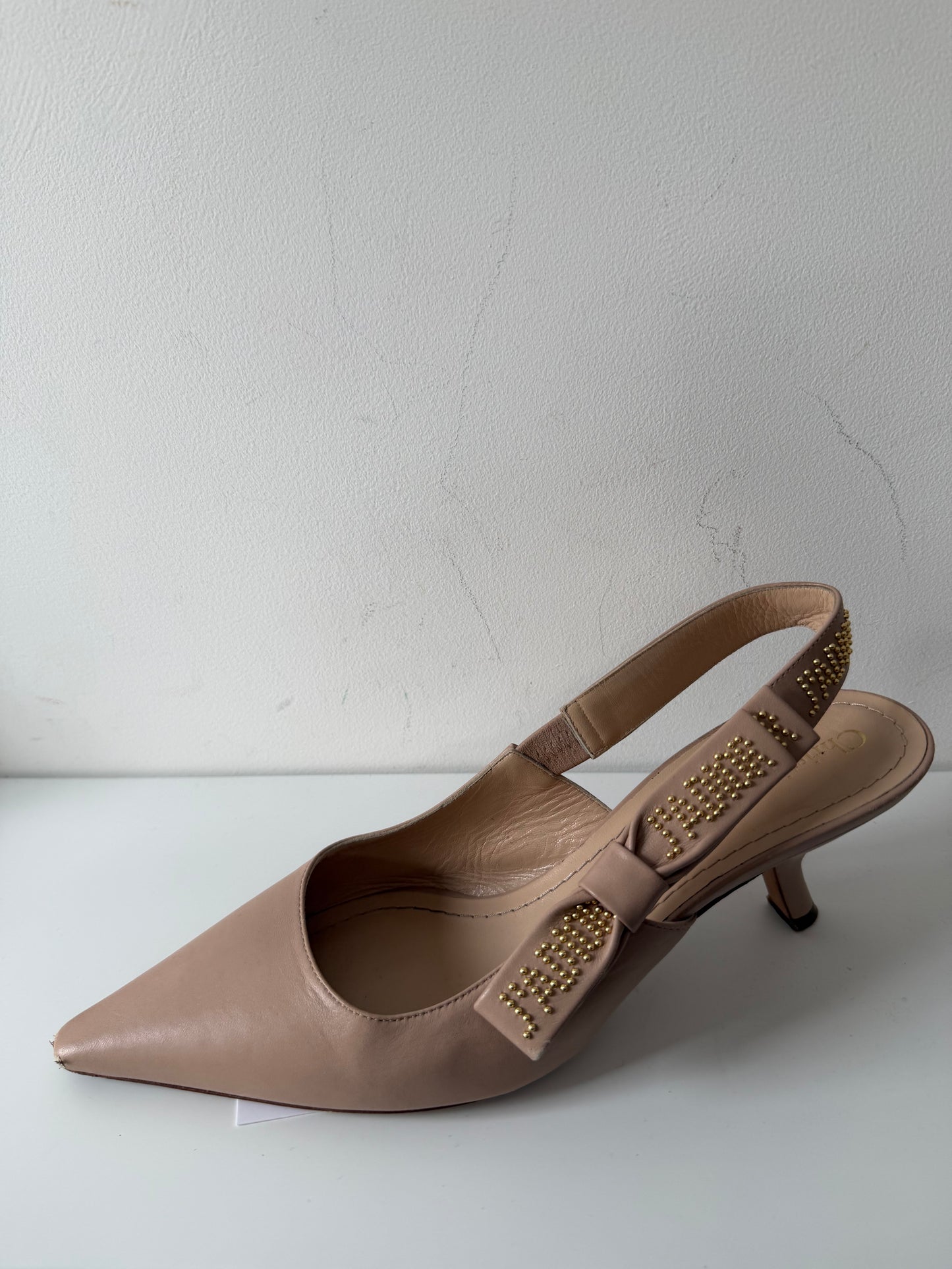 Preloved, Beige with Gold Hardware  Christian Dior  Heels, 39.5 - 6.5 UK